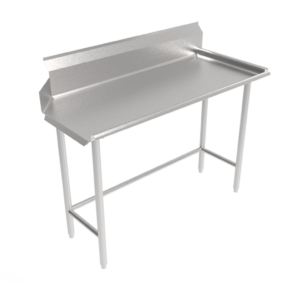 Mesa de recibo de loza limpia