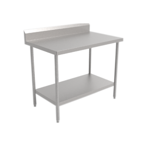 Mesa de trabajo con respaldo y entrepaño